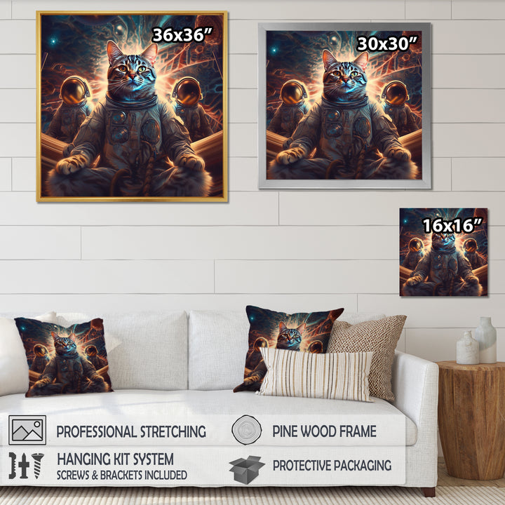 Psychedelic Space Cat - Cat Wall Decor