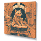 Space Cat Astronaut Retro Illustration - Cat Wall Art Prints