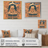 Space Cat Astronaut Retro Illustration - Cat Wall Art Prints