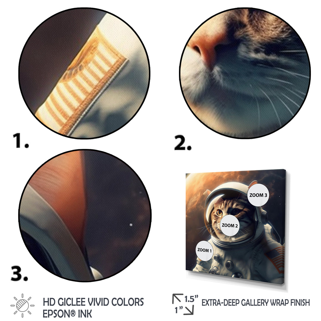 Space Cat Photography - Blue Cat Wall Art