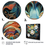 Cosmic Teal Cat With Mysterious Gaze - Cat Wall Art Prints