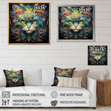 Cosmic Teal Cat With Mysterious Gaze - Cat Wall Art Prints