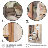 White Cat Sitting On Windowsill Watercolor - Cat Bedroom Wall Art