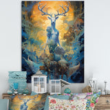 Majestic Deer In Magical Forest - Deer Canvas Wall Art