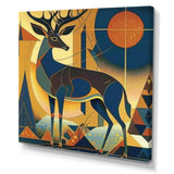 Gracious Deer Retro Geometric - Deer Wall Decor