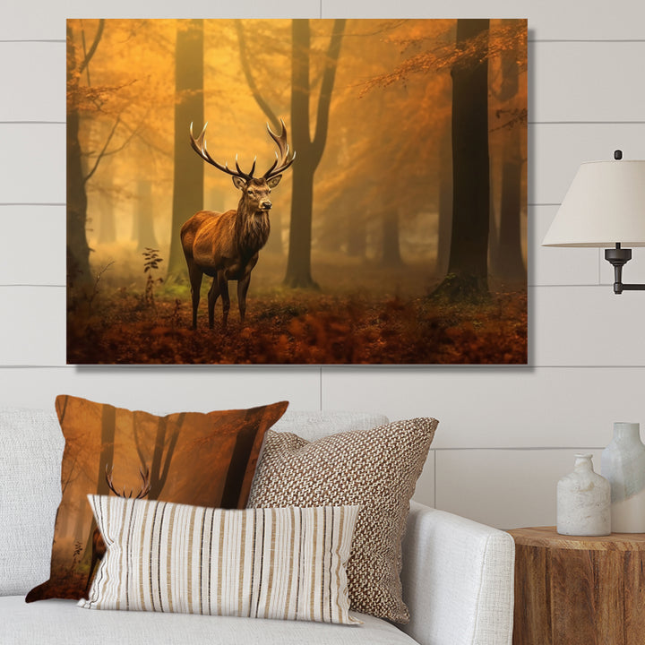 Majestic Deer In Forest Nature Photography - Deer Wall Art Prints