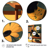 Cute Dachshund With Yellow Sweater On A Chair - Dog Daschund Wall Decor