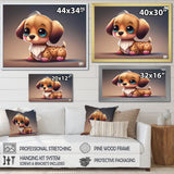 Cute Anime Dachshund - Dog Daschund Wall Art Prints