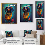 Snoop Dachshund With Cool Sunglasses - Multi-Color Dog Daschund Wall Art
