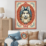 Retro Illustration Of Courteous Dog - Dog Wall Art Prints