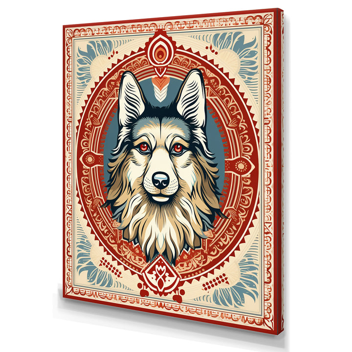 Retro Illustration Of Courteous Dog - Dog Wall Art Prints