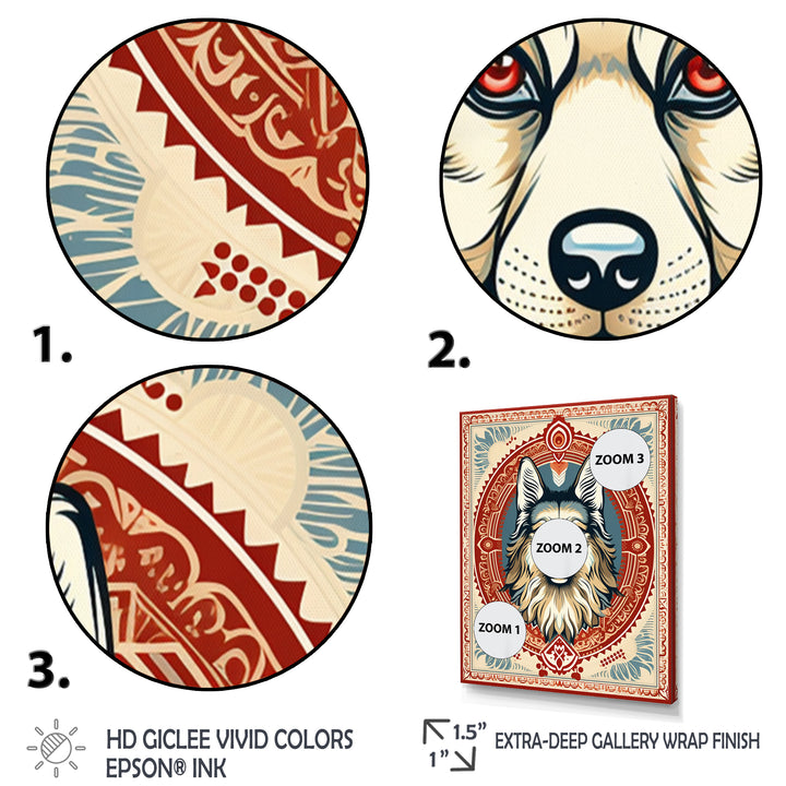 Retro Illustration Of Courteous Dog - Dog Wall Art Prints