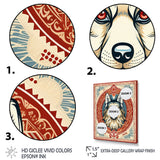 Retro Illustration Of Courteous Dog - Dog Wall Art Prints