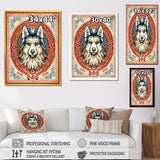 Retro Illustration Of Courteous Dog - Dog Wall Art Prints
