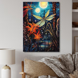 Majestic Dragonfly In Enchanted Forest - Blue Dragonfly Wall Art
