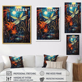 Majestic Dragonfly In Enchanted Forest - Blue Dragonfly Wall Art