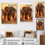 Glorious Elephant In The Wild At Sunset Wildlife - Black Elephant Wall Art