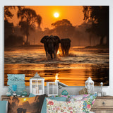 Glorious Elephant In The Wild Wildlife Photography - Elephant Large Canvas Wall Art