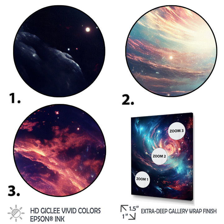 Vibrant Space Galaxy - Living Room Wall Art