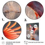 Majestic Pink Flamingo Spreading Its Wings - Flamingo Canvas Wall Art