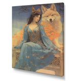 Cosmic Fox With Mystical Woman - Fox Wall Art Prints