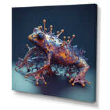 Neon Frog - Frog Framed Canvas Art