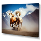Wild Horses Galloping In The Mountains - Horse Large Canvas Wall Art