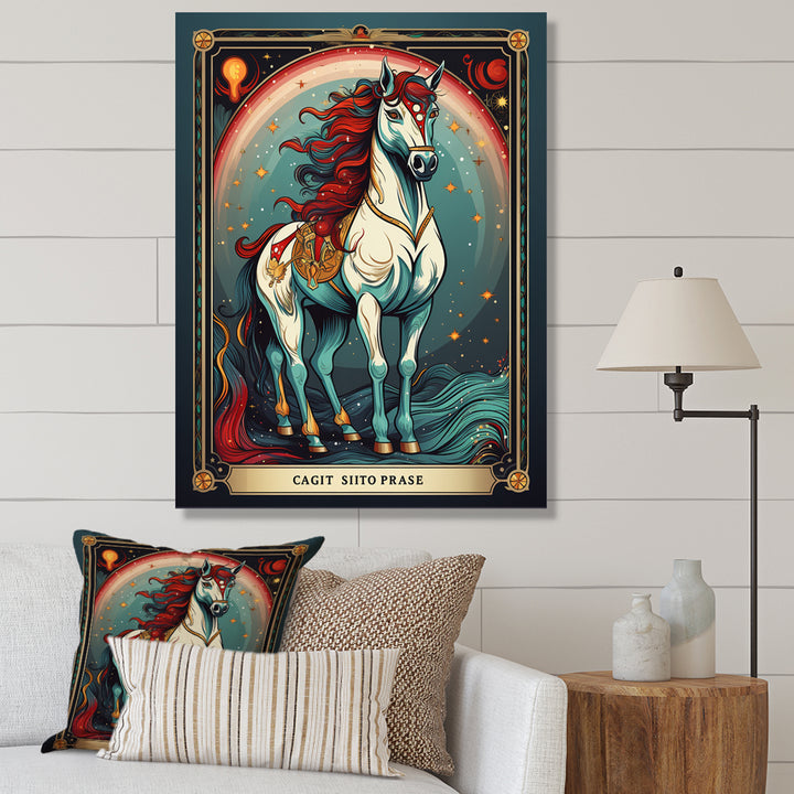 White Red Majestic Horse - Horse Canvas Wall Art