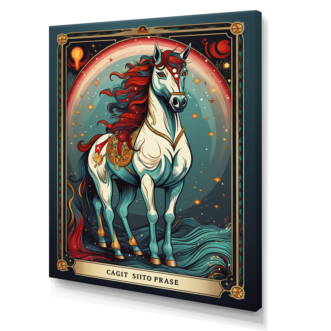 White Red Majestic Horse - Horse Canvas Wall Art