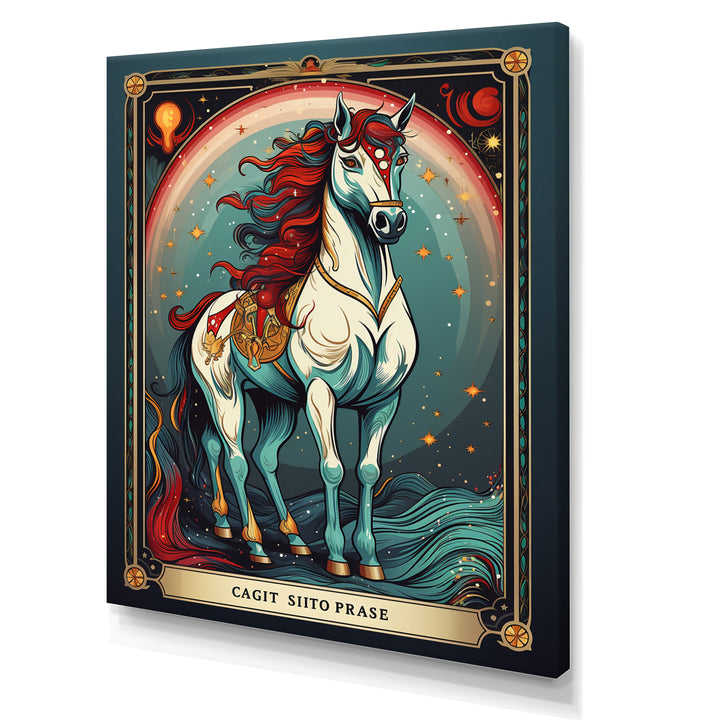 White Red Majestic Horse - Horse Canvas Wall Art