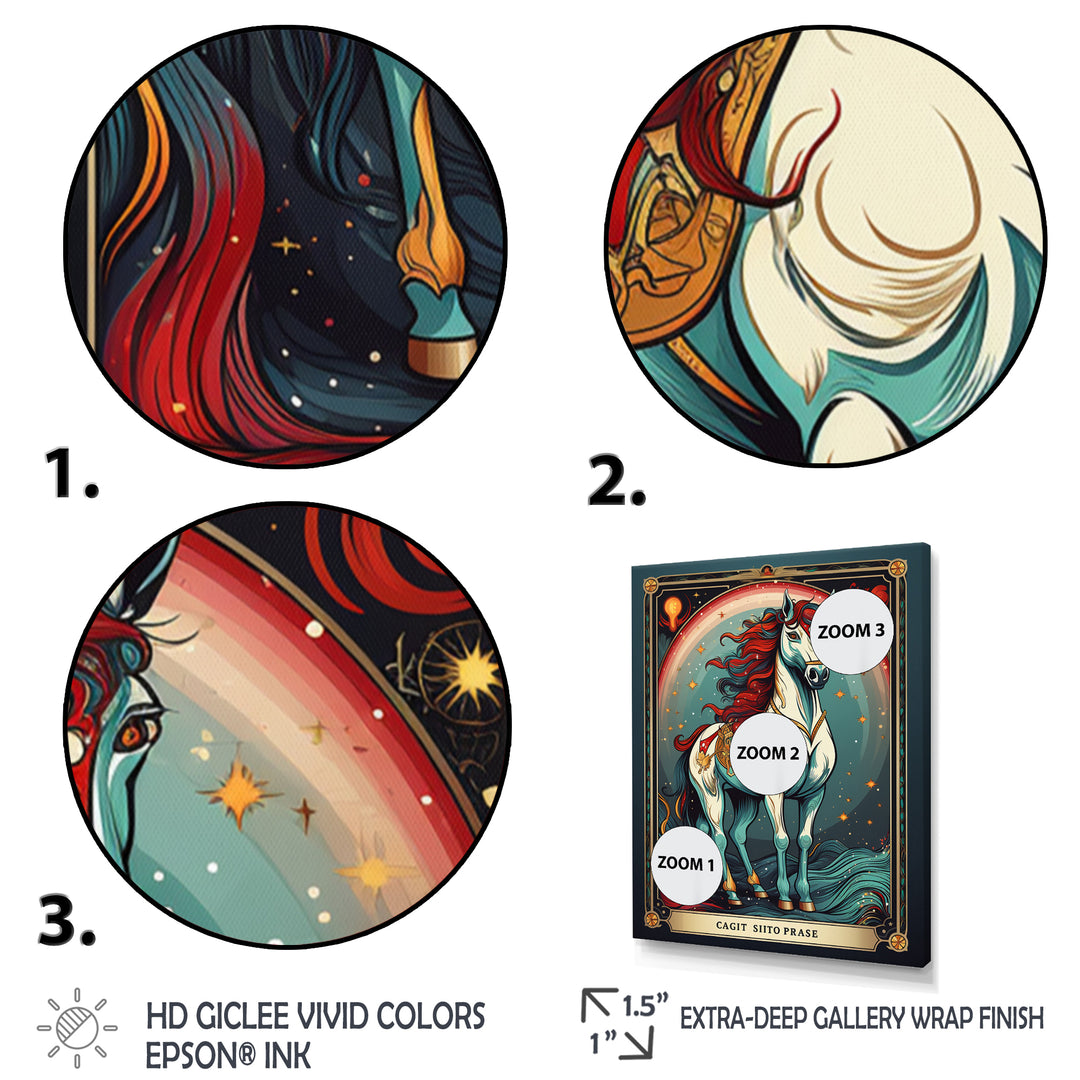White Red Majestic Horse - Horse Canvas Wall Art
