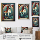 White Red Majestic Horse - Horse Canvas Wall Art