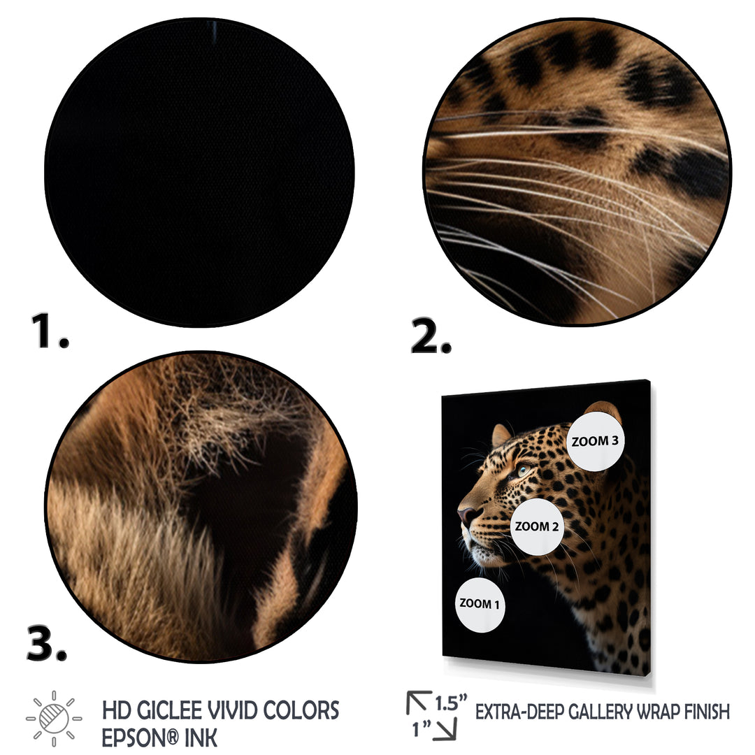 Stunning Portrait Of Leopard Wildlife - Leopard Living Room Wall Art