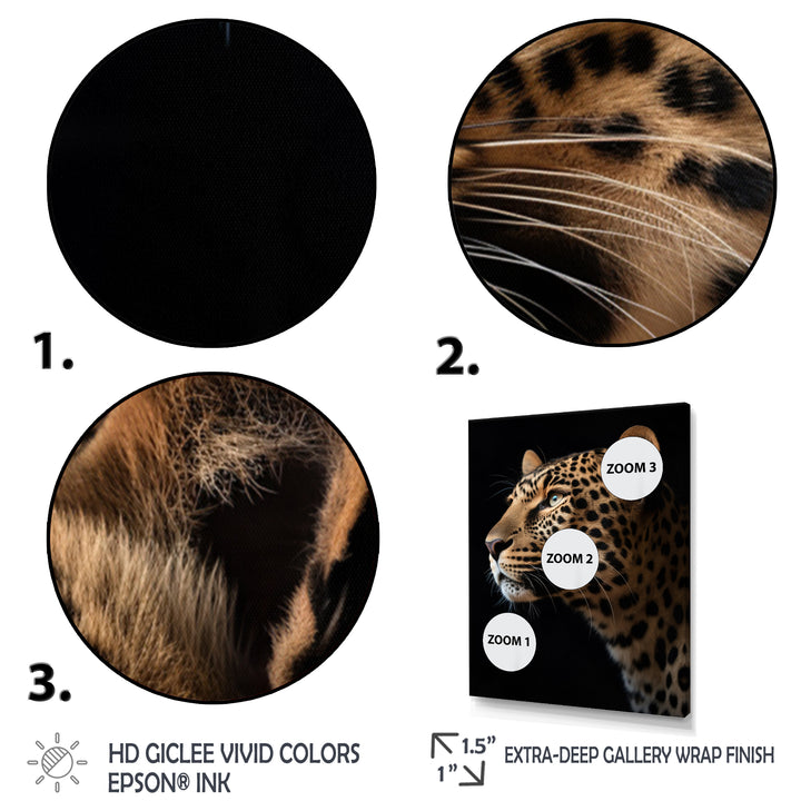 Stunning Portrait Of Leopard Wildlife - Leopard Living Room Wall Art