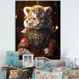 Cute Little Royal Lion Kitten - Lion Canvas Wall Art