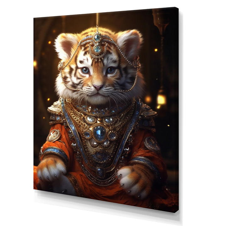 Cute Little Royal Lion Kitten - Lion Canvas Wall Art