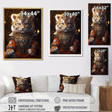 Cute Little Royal Lion Kitten - Lion Canvas Wall Art