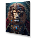 Majestic Lion Portrait Ancient King - Lion Canvas Wall Art