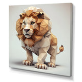 Cute Little Geometric Lion - Lion Bedroom Wall Art
