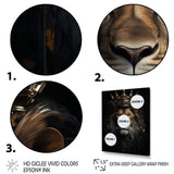 Majestic Lion King With Golden Crown - Lion Canvas Wall Art