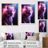 Pink Lightening Wild Tiger - Lion Wall Decor