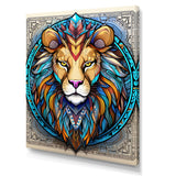 Portrait Of A Wild Lion Contemporary Illustration - Lion Home Decor Art