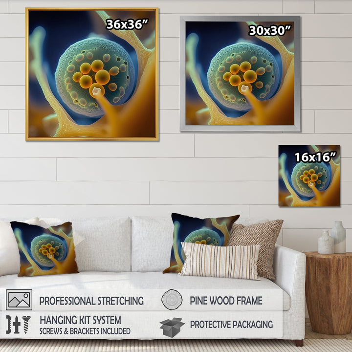 Macro Photography Of Marine Cells - Marine Animals Bedroom Wall Art