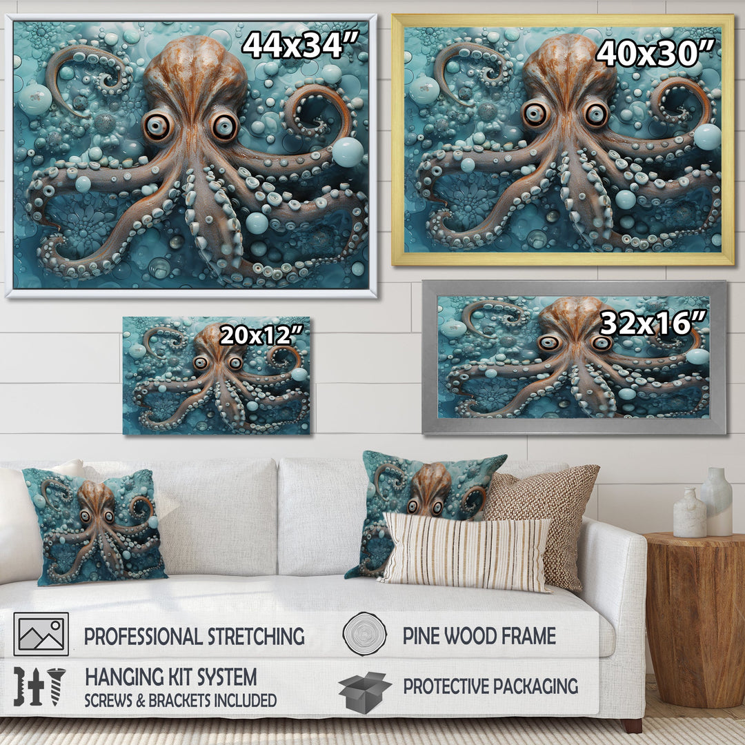 Portrait Of Mystical Octopus Painting - Octopus Wall Art Prints