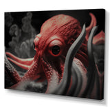 Portrait Of Red Mystical Octopus Photography - Octopus Framed Canvas Art