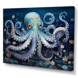Ethereal Octopus In Deep See Illustration - Octopus Living Room Wall Art