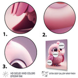 Cute Litte Pink Owl - Owl Canvas Wall Art