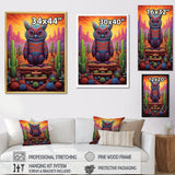 Glorious Owl Surrounded By Cacti In The Desert - Owl Wall Decor