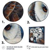 White Owl Gathering - Owl Large Canvas Wall Art