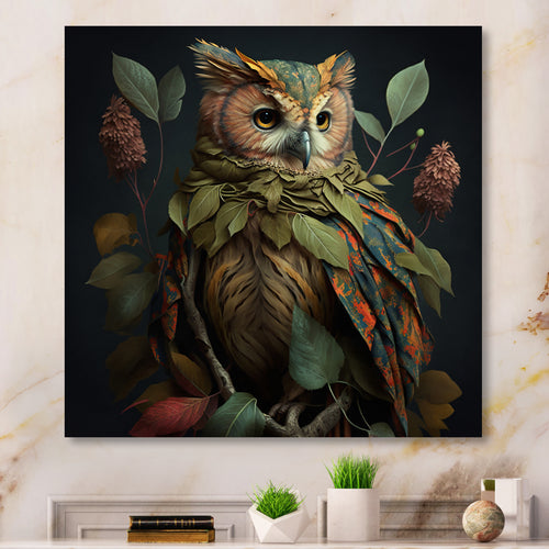 Tropical Forest Owl - Owl Bedroom Wall Art